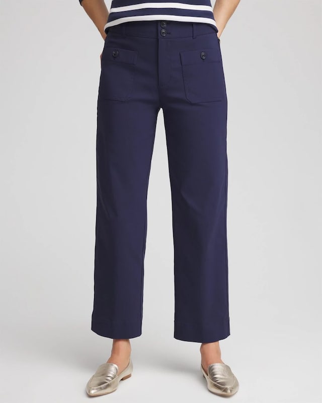 Emme Four Pocket Straight Cropped Pants - image 1
